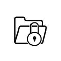 Unlocked file folder vector icon Royalty Free Stock Photo