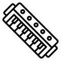 Aerophone, french harp Line Style vector icon which can easily modify or edit Royalty Free Stock Photo