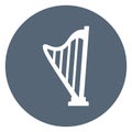 Greek instrument, harp Line Style vector icon which can easily modify or edit Royalty Free Stock Photo