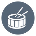 Drum, drum beating Line Style vector icon which can easily modify or edit Royalty Free Stock Photo