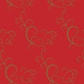 Decorative spiral pattern on a red background Royalty Free Stock Photo
