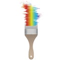 Paint brush. Multi-colored paint. Painting. Vector illustration