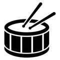 Drum, drum beating Line Style vector icon which can easily modify or edit Royalty Free Stock Photo