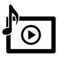 Media player, mobile app Line Style vector icon which can easily modify or edit