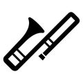 Brass, cornet Line Style vector icon which can easily modify or edit Royalty Free Stock Photo