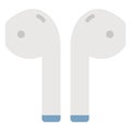 Earbuds, earphones Line Style vector icon which can easily modify or edit