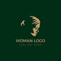 Beautiful woman`s face logo design template. Hair, girl, Abstract design concept for beauty salon, massage, magazine, cosmetic and