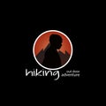 Hiking Club Expedition Logo Design Template,silhouette of climber..