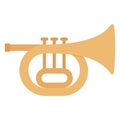 Brass, cornet Line Style vector icon which can easily modify or edit Royalty Free Stock Photo