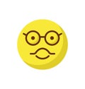 sunglass smiley, nerdy big grin Color Vector Icon which can edit easily Royalty Free Stock Photo