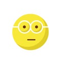 nerdy glasses face, emoticon Color Vector Icon which can edit easily