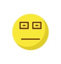 unhappy, sad face with glasses, Color Vector Icon which can edit easily Royalty Free Stock Photo
