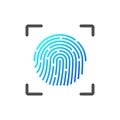 Circle Unique Fingerprint icon design for app