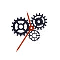 Clock mechanism. Clock. Gears. Vector illustration Royalty Free Stock Photo