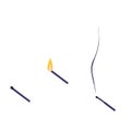 Matches. Burning match. Vector illustration