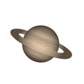 Saturn. Planet of the solar system, vector illustration