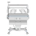 Infant incubator. Medical equipment. Isolated on a white background.