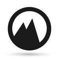Mountain Range snow top  sky Logo icons symbol logo design on white background Royalty Free Stock Photo