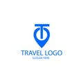 Travel logo design template Royalty Free Stock Photo
