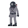 Diver in a space suit. Scuba diver, vector illustration Royalty Free Stock Photo