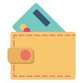 Billfold Color Vector Icon which can easily modify or edit