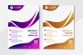 Wave Brown and purple for business annual report, brochure, or flyer design