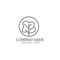 Nauture logo design template.tree logo template Royalty Free Stock Photo