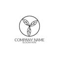 Nauture logo design template.tree logo template Royalty Free Stock Photo