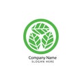Nauture logo design template.tree logo template Royalty Free Stock Photo