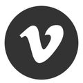 Vimeo icon logo vector button design isolated white. May 25,2020 in Sri Lanka