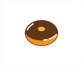 Illustration  graphic of chocolate jam fravored donuts with attractive colors Royalty Free Stock Photo