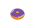 Illustration graphic of Taro fravored donuts with purple colors