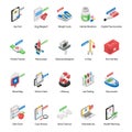 Medical Accessories Isometric Icons Pack