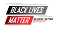 Black lives matter banner for protest, rally or awareness campaign against racial discrimination of dark skin color.