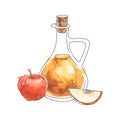 Apple cider vinegar pitcher with fruits