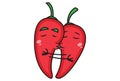 Vector Cartoon Illustration Of Red Chili Royalty Free Stock Photo