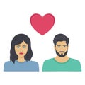 Loving couple, Couple  vector icon which can easily modify or edit Royalty Free Stock Photo