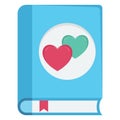 Loving book, heart on book vector icon which can easily modify or edit