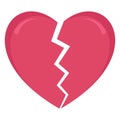 Heart break, Break vector icon which can easily modify or edit