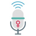Speaker, Female  vector icon which can easily modify or edit Royalty Free Stock Photo