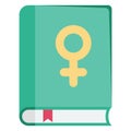 Female book, gender sign vector icon which can easily modify or edit