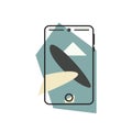 Unique style modern smart phone icon