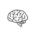 Brain line icon image vector on white background Royalty Free Stock Photo