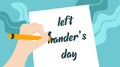 International left hander`s day illustration