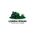 Lawn Mower Logo Vector Icon Royalty Free Stock Photo