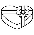 Gift, gift box Line Style vector icon which can easily modify or edit Royalty Free Stock Photo