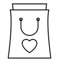 Gift bag Line Style vector icon which can easily modify or edit