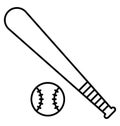 Baseball Line Style vector icon which can easily modify or edit Royalty Free Stock Photo