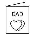 Father card Line Style vector icon which can easily modify or edit
