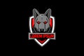 German Shepard dog shield logo vector template